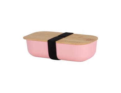 Pure Pink Bamboo Fibre Lunch Box