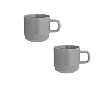 Cafe Concept Set Of 2 Dark Grey Espresso Cups